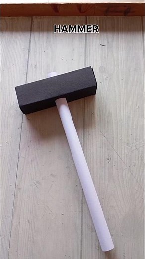 HAMMER ORIGAMI TUTORIAL| HOW TO MAKE A PAPER HAMMER CRAFT STEP BY STEP FOLDING| THOR HAMMER ORIGAMI