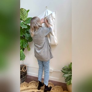 100% Cotton Foldable Garment Storage Bag | Garment Bags For Travel | Storage Bag for Dresses, Coats, Robes, Furs, Suits (1 Garment)