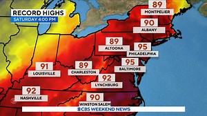 WILD WEATHER: It's a weekend of extreme weather across the U.S. with new heat records in the East, snow in the Rockies and deadly tornadoes in the Midwest. cbsn.ws/3G5SFbM | CBS Evening News