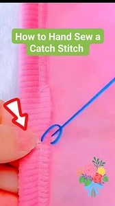 How to Hand Sew a Catch Stitch #tutorial #ideas #technique #tips #craftandideas #handsewing #tricks #trendingvideo #sewingtips | Orville and Friends