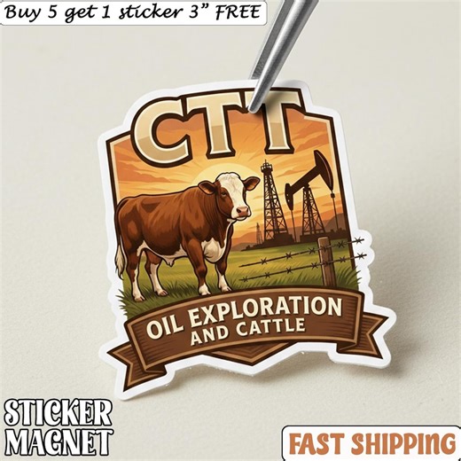 CTT Oil Exploration and Cattle Sticker, Landman Oilfield Vinyl Decal, Oilfield Drama Inspired Gift - Etsy Australia