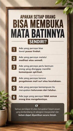 Benarkah Mata Batin Bisa Dibuka Sendiri? Ini Pendapat yang Banyak Dipercaya