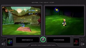Rayman 2 (Nintendo 64 vs Playstation) Side by Side Comparison