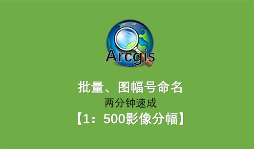 Arcgis——影像按1:500标准图框批量分幅