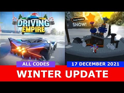 NEW UPDATE [WINTER UPDATE] ALL CODES! Driving Empire ROBLOX | December 17, 2021