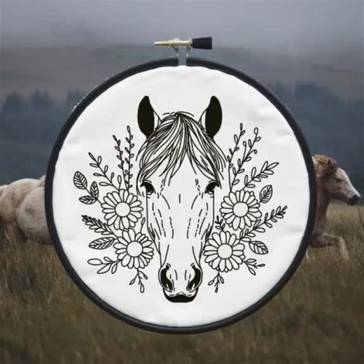 Horse Embroidery Template Value Bundle – 12 Bestsellers - DIY Hand Embroidery Designs - Etsy