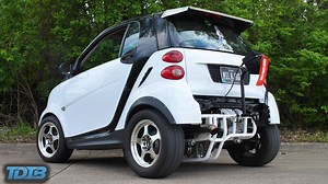 Milkjug - The world's scariest smart car (turbo Hayabusa smartcar)