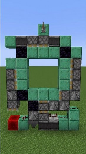 3x3 Piston Door #minecraft #tutorial #redstone #doors #pistons #shorts