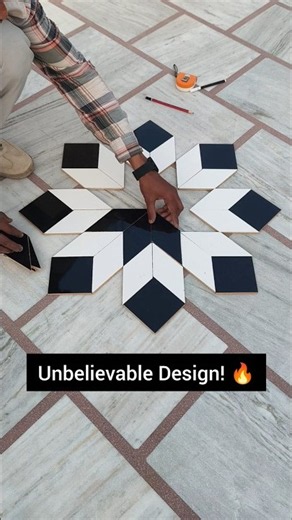 You Won't Believe This Amazing Star Tile Design! 🤯🔥 #shorts #tiles #design
