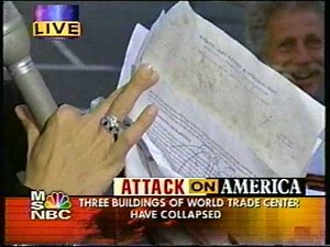 September 11, 2001 Evening News Reports - MSNBC (Part 1)