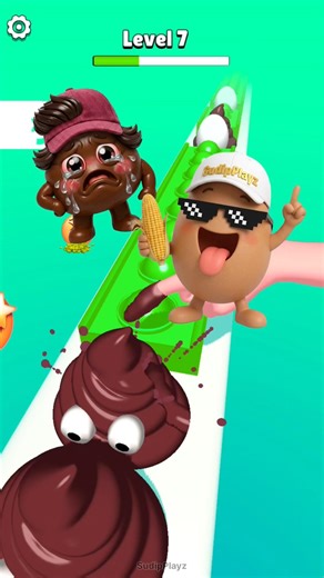 Egg Man Vs Poop Man Who Will Win❓Pop Runner Epic 3D Satisfying Game #gamingshorts #games