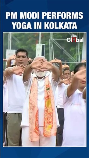 PM Modi Performs Yoga In Kolkata As India Marks 12th International Day Of Yoga