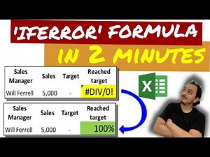 ⚠️ How to remove errors in Excel formulas (IFERROR) in 2 minutes