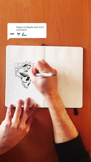 Replying to @Ripple Surf Co #surfskull #skull #surfart #surf #datradman