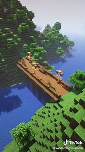 🌻 a lovely bridge! follow for more videos just like this. #minecraft #minecraftbuilding #stopmotion #minecrafter #minecrafts