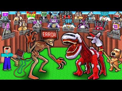 ERROR HEAD vs INFECTED SKY vs TV WOMAN and TV MAN TITAN and SPEAKER MAN in MINECRAFT animation