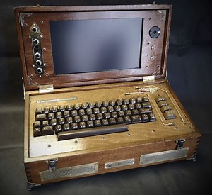 The Steampunk Commodore 64 laptop by @BadDogDesigns_ #VintageComputing #Commodore #Steampunk