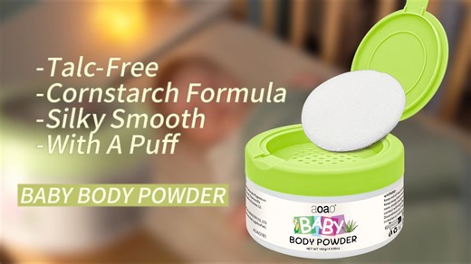 Watch Baby Body Powder with Puff - Natural Cornstarch & Talc-Free on Amazon Live