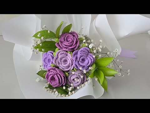 💐Create Your Own Crochet Rose Bouquet | Fun & Easy Flower Craft