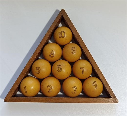 Bakelite Billiard Balls. Set of 10 Balls in the Original Triangle, Soviet-made. 39.1 Mm. Each Ball Weighs 41 Grams. - Etsy