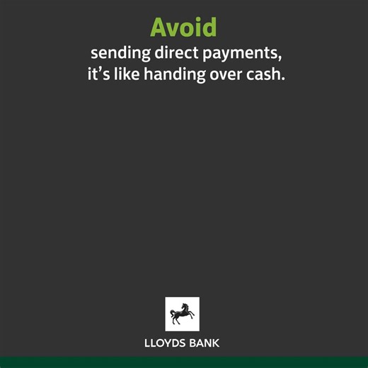 To protect your money when you shop online this festive season, pay by card. If you’re asked to pay directly into a bank account, it could be a scam. For more advice when shopping online, visit: http://spr.ly/6189u4NF7 #BlackFriday #CyberMonday #Scams | Lloyds Bank