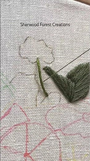 Easily embroider a curved line with Couching #embroiderystitches