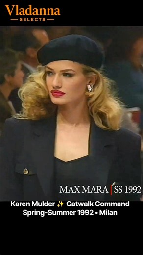 1992 SS • Karen Mulder • Catwalk Command • MAX MARA • Fashion Archive Milan