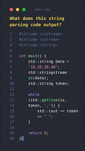 🤯 The Hidden Quirk in C++ String Parsing! 💥 #c++tips #viral #c++tutorial