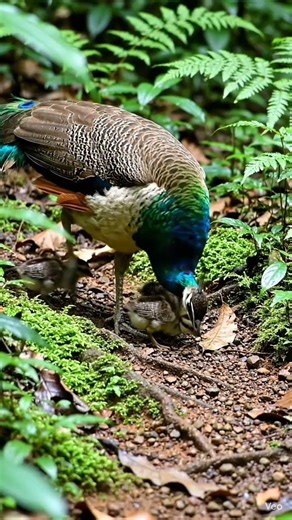 peacock sound call shorts video with cute babies #peacock #birds #nature