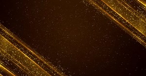 Gold Particles Abstract Background with Shining Golden Floor Stars Dust Particles