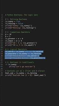 Python Booleans in 55 Seconds - True/False Logic #shorts