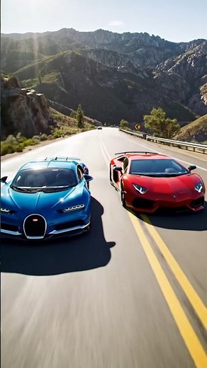Bugatti vs Lamborghini race #4k #bugatti #lamborghini #viral #shorts