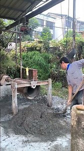 Making cement culverts with a drum mold