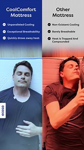Sick of waking up like you’ve been marinated in sweat?  Say hello to the CoolComfort Mattress! ❄️ Stay cool, calm, and collected all night long—because you’re not a hot mess (unless it’s your style).  Cooler than your fridge 流 Comfy as a cloud ☁️ | Ecosa Sleep | Facebook