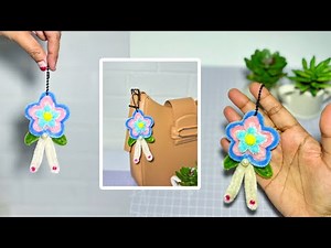 Easy Flower Keychain Pipe Cleaner - Easy Fuzzy Wire Craft