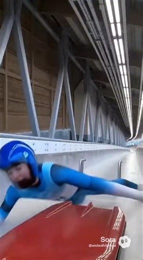 Luge SLED Takes Off Without Her… She Screams “AHHHHHH!” 😭🛷