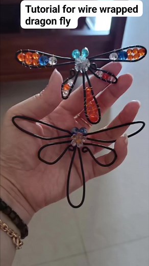 Tutorial for wire wrapped dragon fly #pyfツ #diy #tutorial #dragonfly #suncatcher | Tracy Sia