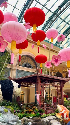 Diamond Simons on Instagram: "Year of the Fire Horse!🔥🐴 @bellagio has the most beautiful Lunar New Year display in their Conservatory and Botanical Gardens! 🧧🥢🏮 #LunarNewYear #FireHorse #ChineseNewYear #Bellagio #bellagioconservatory"