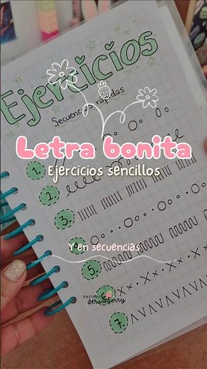 Ejercicios rápidos para letra bonita ✨️ #letrabonita #lettering #notasbonitas #aesthetic