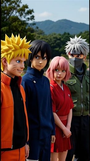 Naruto Team 7 Realistic Human Style | AI Animation Short |