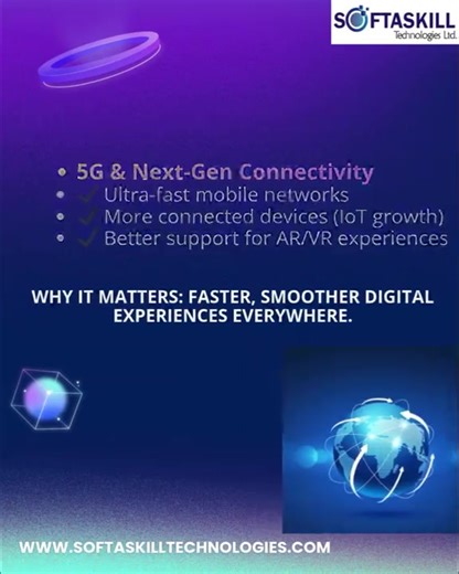 Technology is changing the way we work, communicate, and do business 🚀 This year, trends like AI automation, cloud computing, and cybersecurity are leading the way—helping businesses become smarter, faster, and more secure. 📌 Swipe through to learn what’s shaping the future of tech. 👍 Like, share, and tell us which trend excites you most! #TechEducation #TechTrends #AI #CloudTechnology #CyberSecurityAwareness #DigitalGrowth #BusinessTips #Technology | Softaskill Technologies Limited