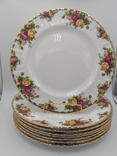 Royal Albert Old Country Roses Dinner Plates - Set of 8 - Classic Floral English Dinnerware - Etsy