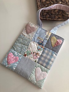 Patchwork Bag PDF Template, Handmade Cotton Quilted Bag Model, Heart Bag Pattern - Etsy