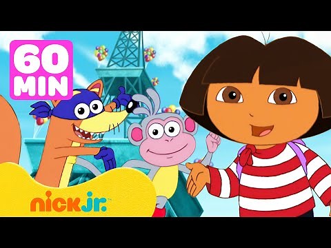 Dora the Explorer | Dora & Botas Viajam pelo Mundo! 🌎 1 Hora de Dora, a Aventureira | Nick Jr.