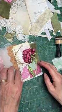 Daily journaling and collage page spread in my mini junk journal #junkjournal