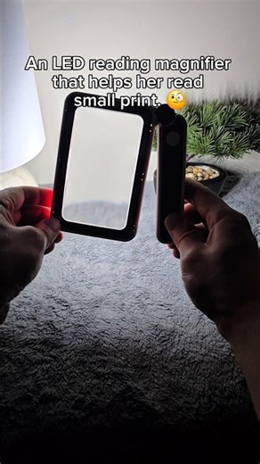 This magnifier changed my mom’s life, it lets her read small print in books, medicine labels,