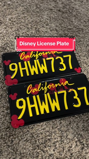 Transformed this license plate into a Disney dream come true! 🐭🚗✨ #fyp #disney100 #DisneyMagic #LicensePlatewrap #autocustom #licenseplatetok