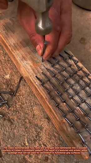 Creative Nail Pattern on Wood | Simple DIY Woodworking Trick