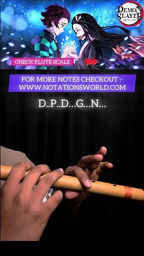 Kamado Tanjirō no Uta Flute Cover + Notes | Demon Slayer | #flutetutorial #flutenotes #demonslayer