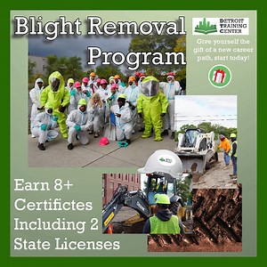 Learn more at Open Orientation, Every Thursday and Saturday at 1pm at 5151 Loraine St Detroit, MI 48208 or online. Thank you for reading the caption and have a nice day #detroit #job #career #training #vocational #trades #blightremoval | Detroit Training Center